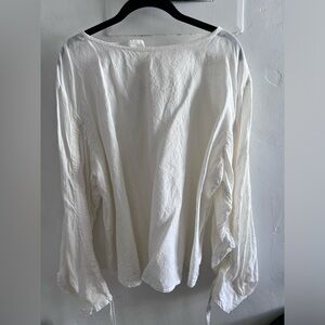 Gasa Japan Off White Linen Blouse